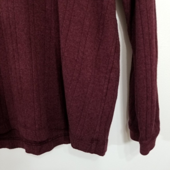 J. Ferrar Maroon Cotton Blend Pullover Sweatshirt - Picture 3 of 5